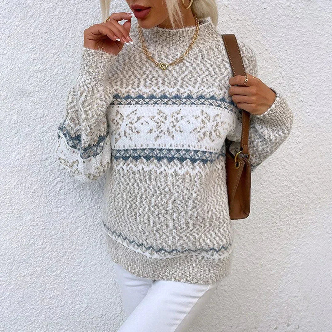 LALEZKA - Rollkragen-Strickpullover