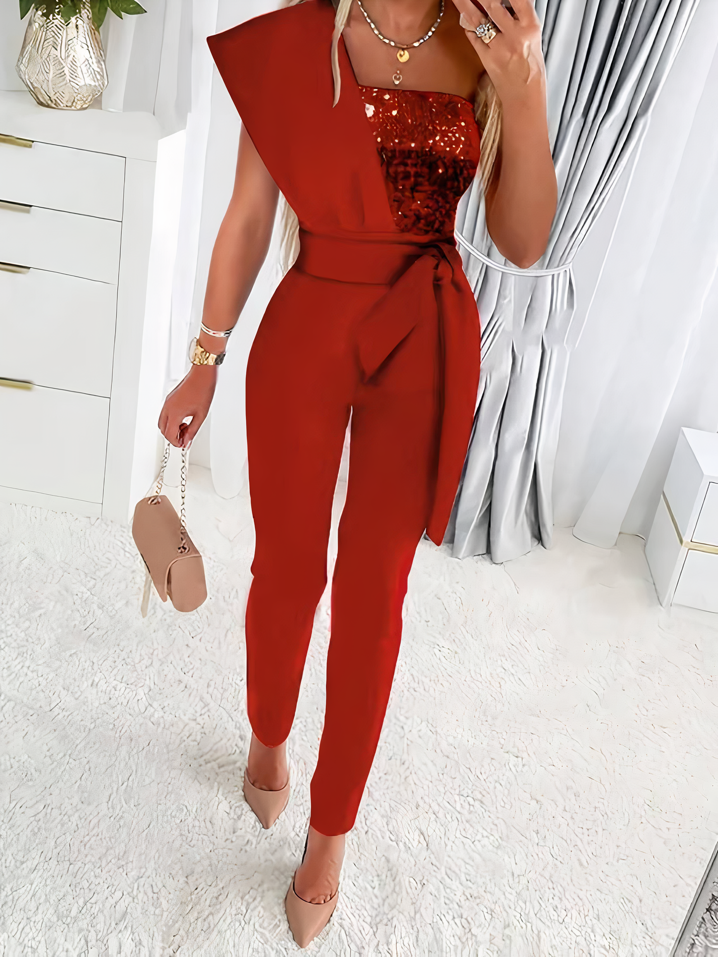 MONROE - Bodycon Jumpsuit mit Glitzer