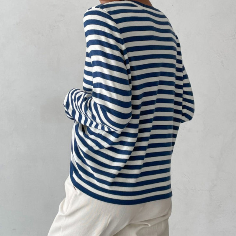 EleganceStripe Long Sleeve Shirt