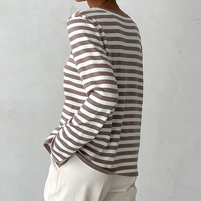 EleganceStripe Long Sleeve Shirt