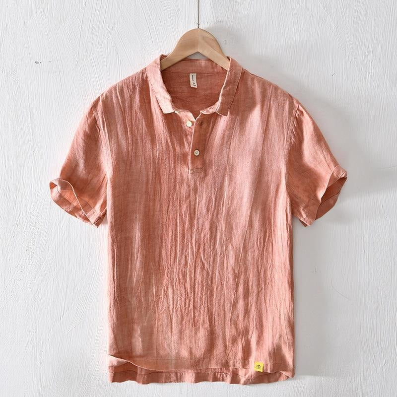 Lässiges Poloshirt aus atmungsaktivem Leinen für Herren - Julián