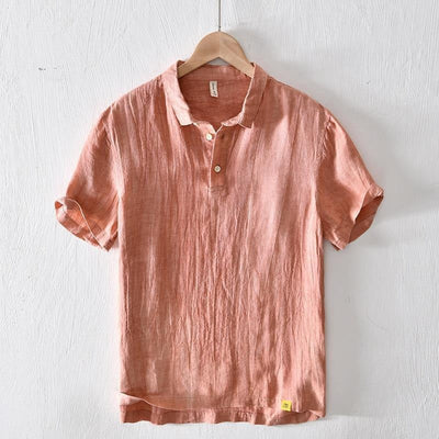 Lässiges Poloshirt aus atmungsaktivem Leinen für Herren - Julián