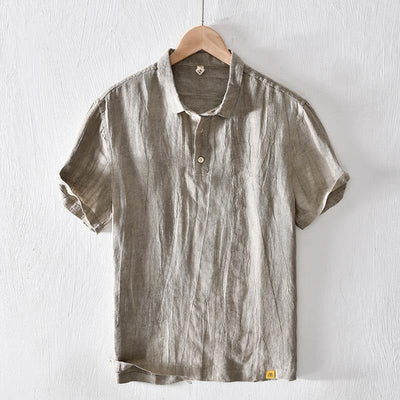 Lässiges Poloshirt aus atmungsaktivem Leinen für Herren - Julián