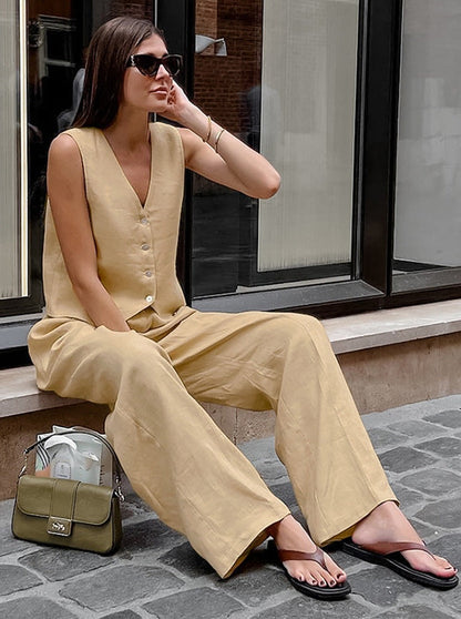 Arianna - Lässiger, ärmelloser Jumpsuit und modische Hose