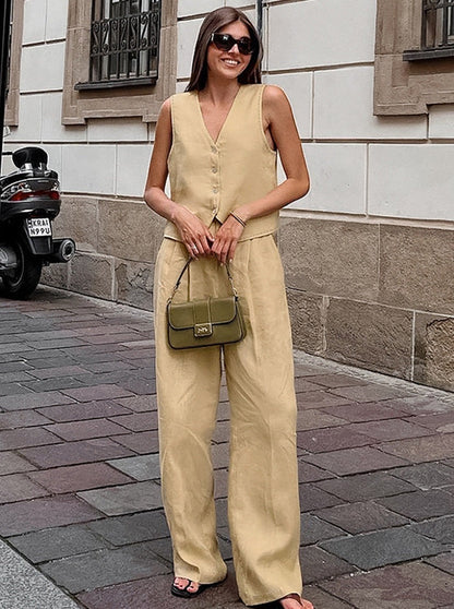 Arianna - Lässiger, ärmelloser Jumpsuit und modische Hose