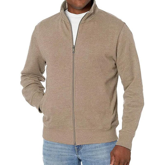 Herren Sportlicher Zip-Up Sweatshirt mit Stehkragen