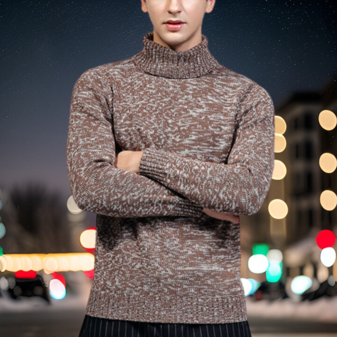 Peter - Luxuriöser Wollkragen-Strickpullover