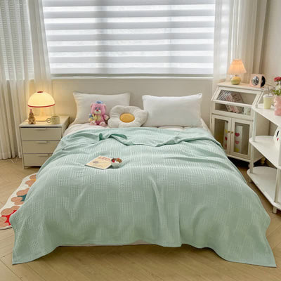 Baumwoll-Waffel-Steppdecke Sommerdecke