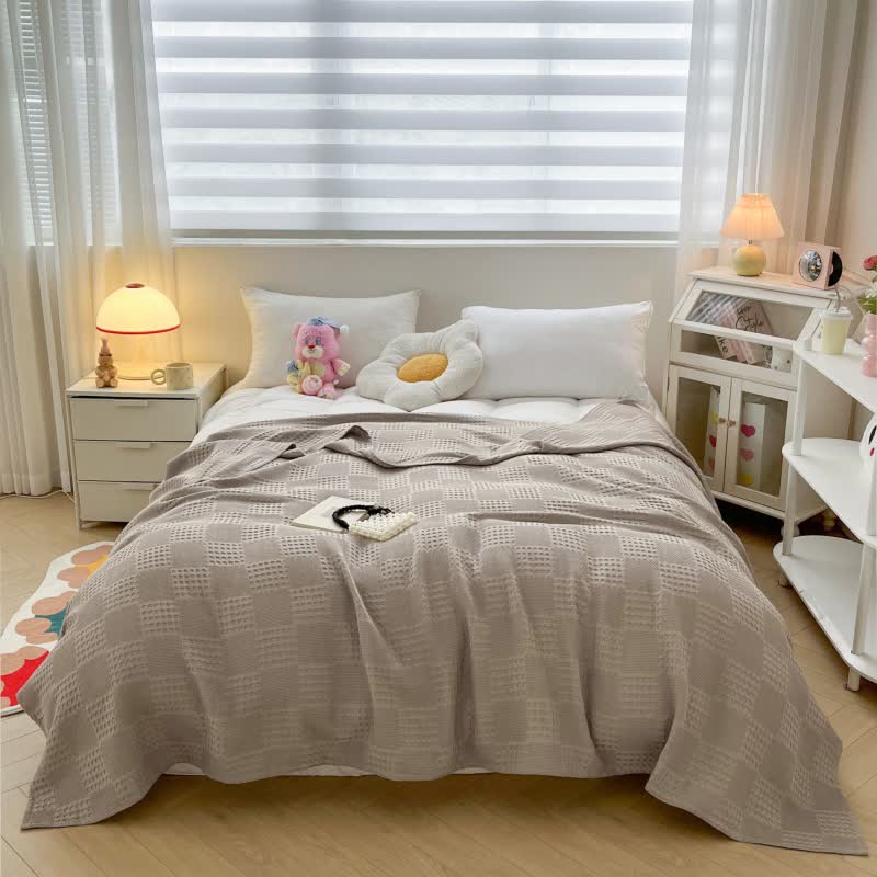 Baumwoll-Waffel-Steppdecke Sommerdecke