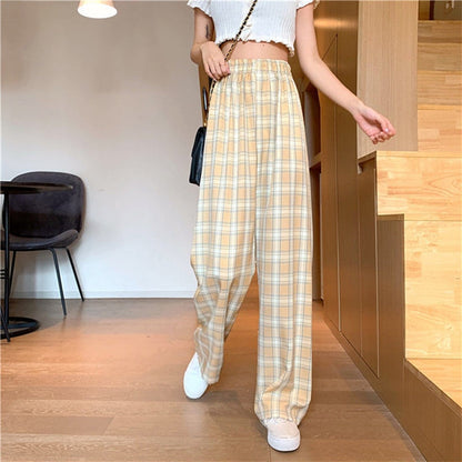 Paola Hosen - Damen Plaid Hose mit hoher Taille für einen angesagten und lockeren Look