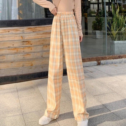 Paola Hosen - Damen Plaid Hose mit hoher Taille für einen angesagten und lockeren Look