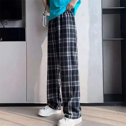 Paola Hosen - Damen Plaid Hose mit hoher Taille für einen angesagten und lockeren Look