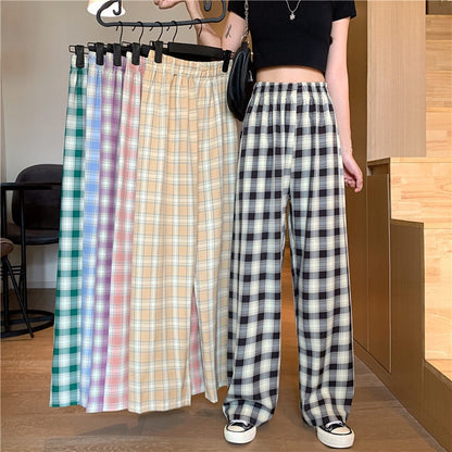 Paola Hosen - Damen Plaid Hose mit hoher Taille für einen angesagten und lockeren Look