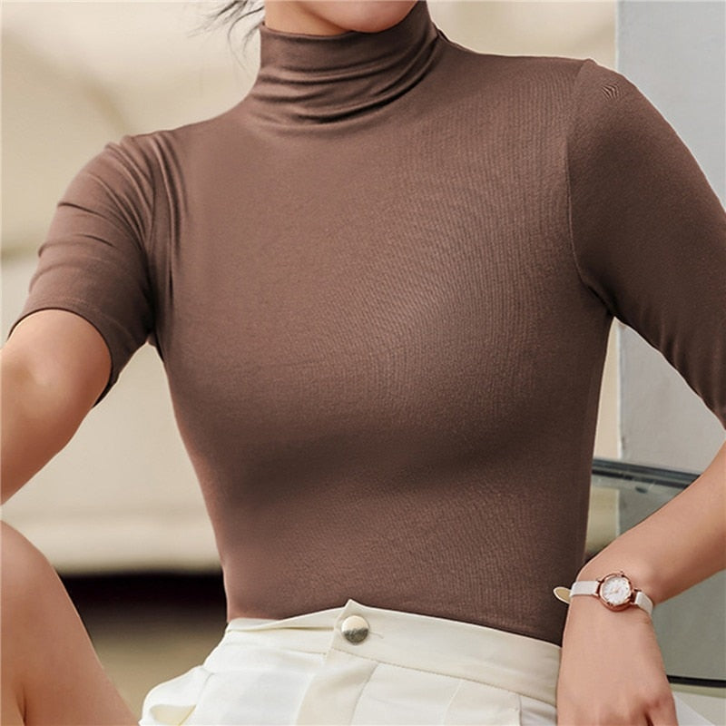 Livia - Nahtloser Rollkragenpullover