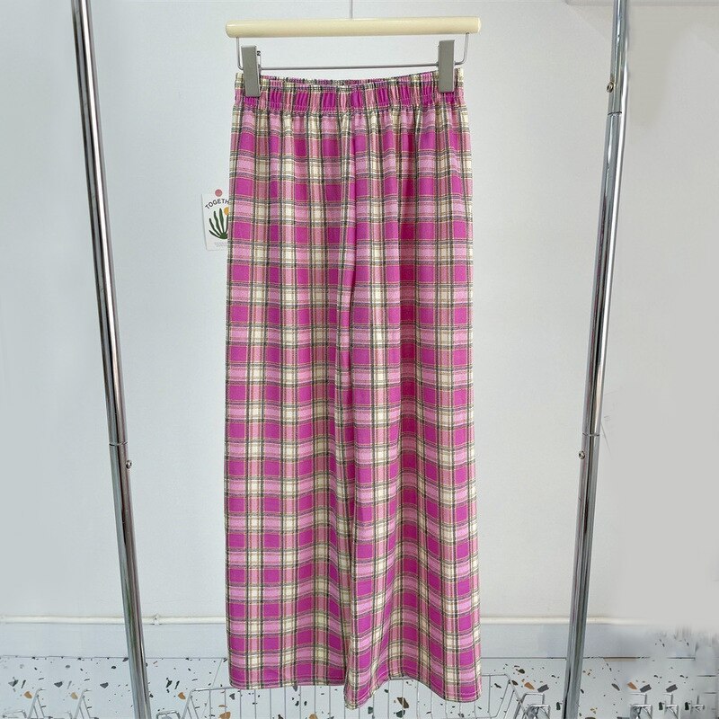 Paola Hosen - Damen Plaid Hose mit hoher Taille für einen angesagten und lockeren Look