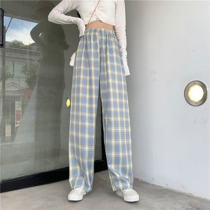 Paola Hosen - Damen Plaid Hose mit hoher Taille für einen angesagten und lockeren Look