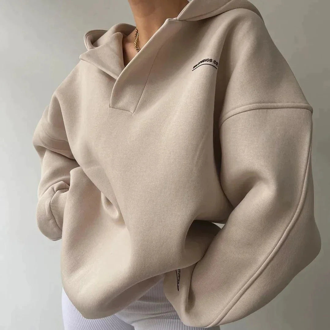 Winter Elegance Sweatshirt mit V-Ausschnitt