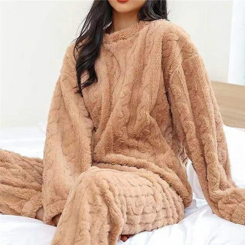 Emma Fleece-Pyjama-Set Damen – Warm und Kuschelig