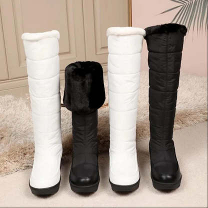 Sofía - Pelzgefütterte kniehohe schneestiefel für frauen