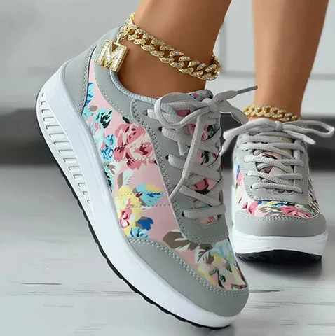 Luisa – Sommerliche Canvasschuhe mit floralem Muster für Damen