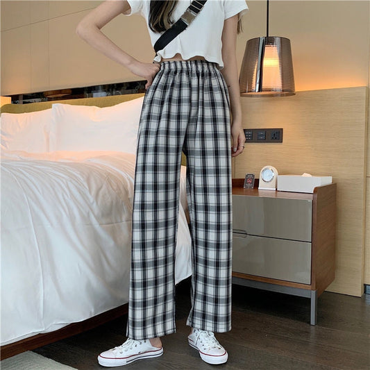 Paola Hosen - Damen Plaid Hose mit hoher Taille für einen angesagten und lockeren Look