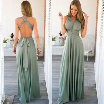 Laura - Langes Kleid im roten Boho-Stil für Frauen