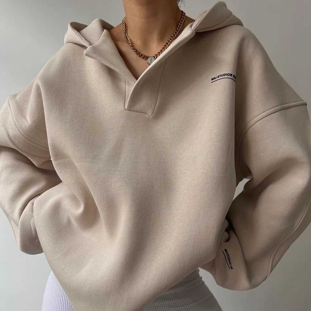 Winter Elegance Sweatshirt mit V-Ausschnitt