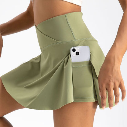 Ragnilda Sportrock - Sportlicher High Waist Rock mit Taschen