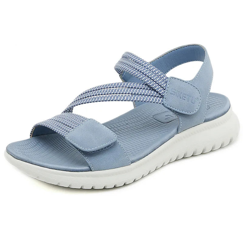 Jelissa - Sandalen mit Keilabsatz und verstellbarem Klettverschluss