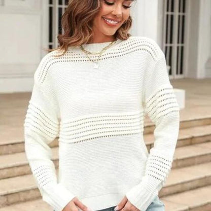 Johana - Offener Strickpullover mit Langen Ärmeln