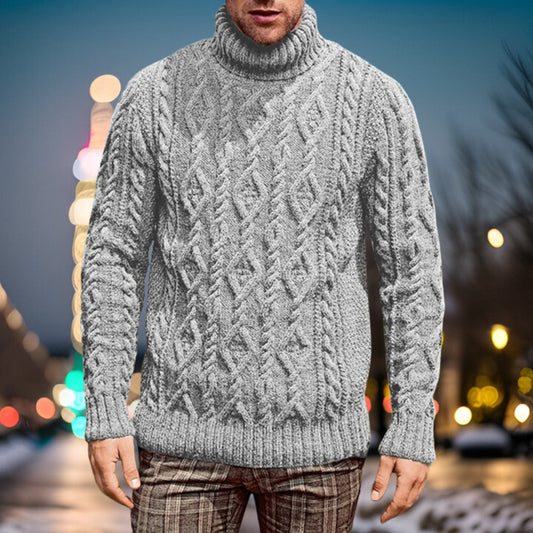 Uwe - Stilvoller Wollkragen-Strickpullover