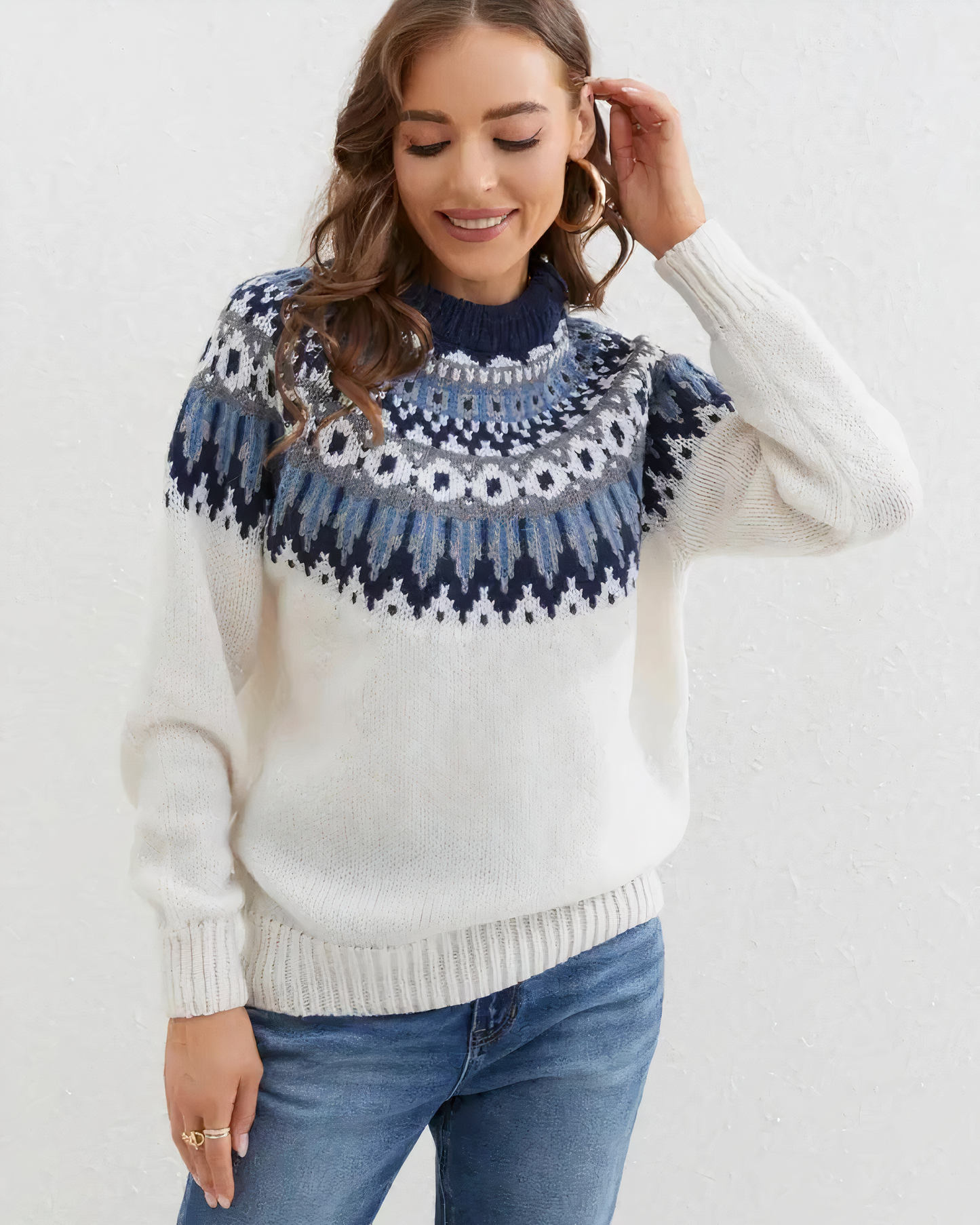 VINA - Gemusterter Pullover