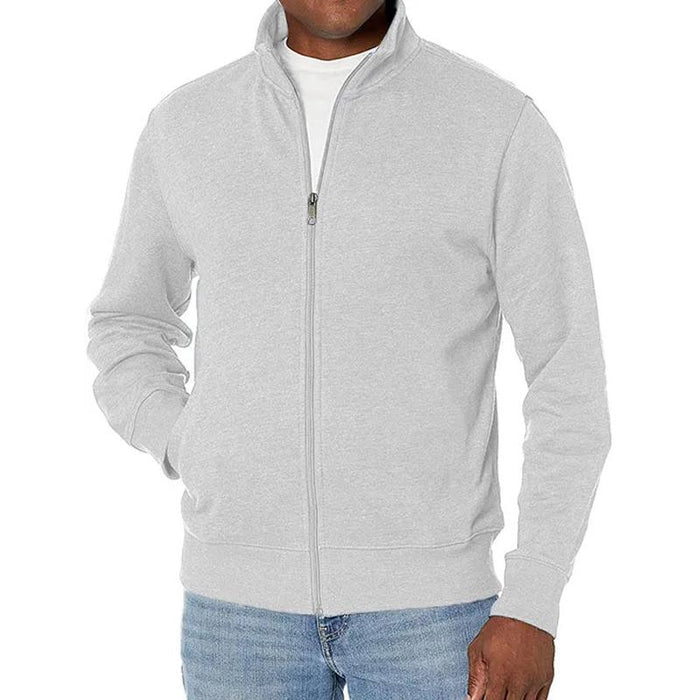 Herren Sportlicher Zip-Up Sweatshirt mit Stehkragen