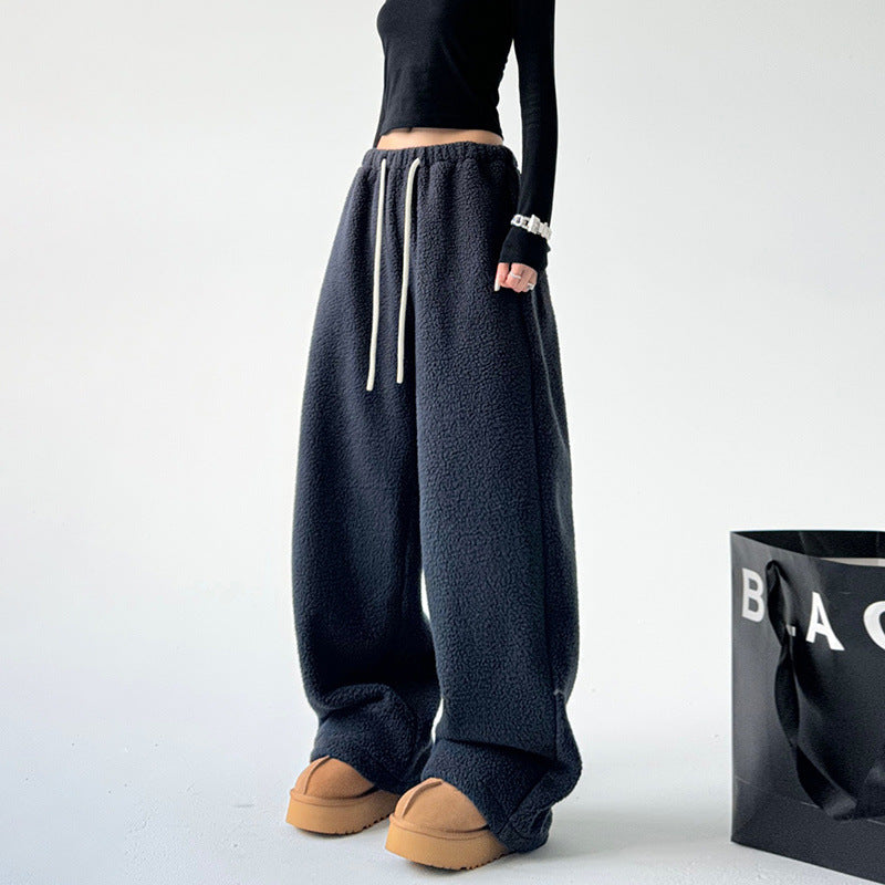 Damen-Baggy-Hose aus Plüschstoff - Novanne