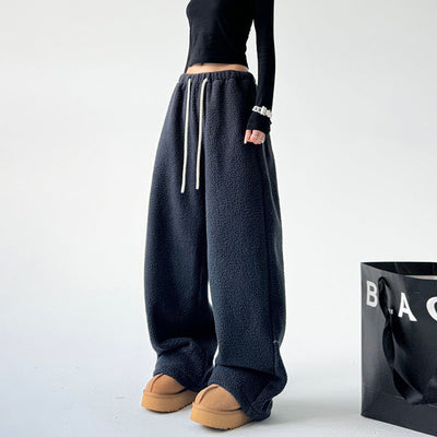 Damen-Baggy-Hose aus Plüschstoff - Novanne