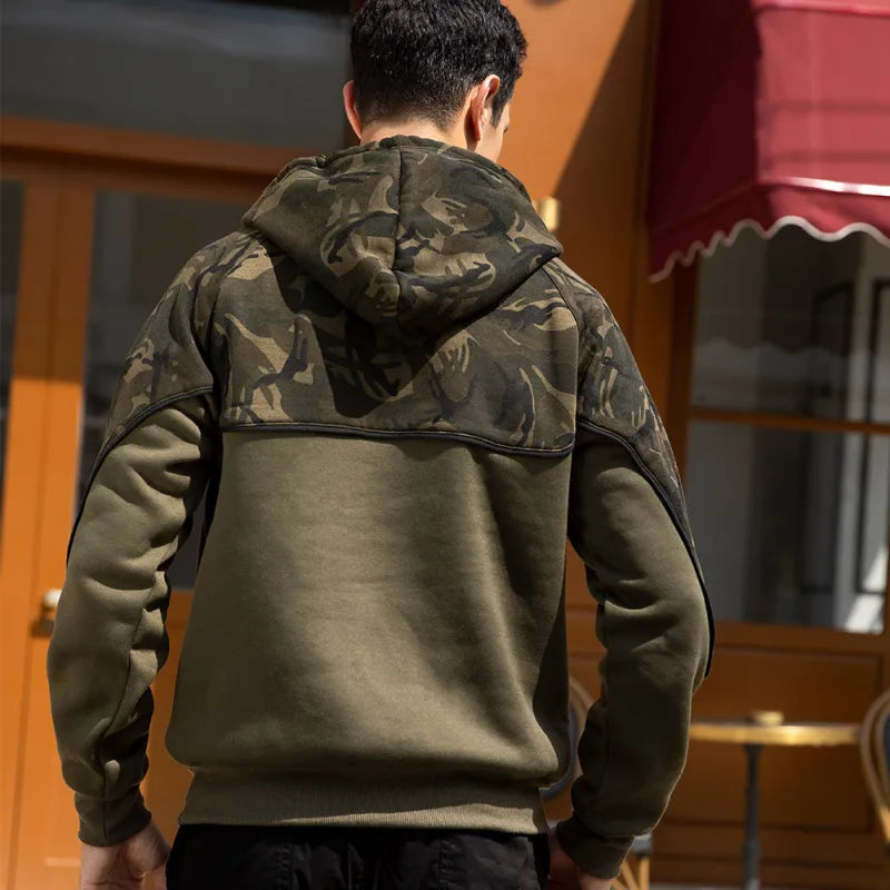 Zack - Herren Fleecepullover Camouflage zum Reinschlüpfen