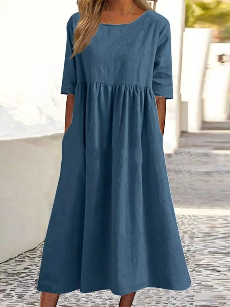 Urna - Midikleid mit halben Ärmeln