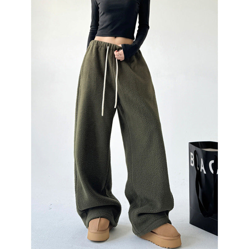 Damen-Baggy-Hose aus Plüschstoff - Novanne