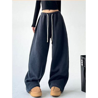 Damen-Baggy-Hose aus Plüschstoff - Novanne