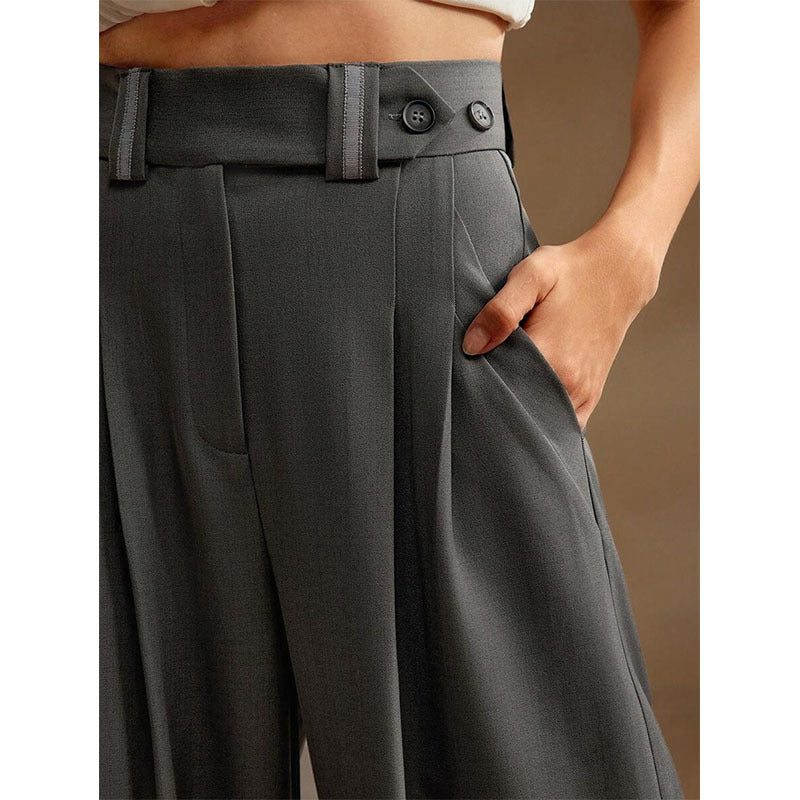 Weit geschnittene Damenhose mit hoher Taille - Navine
