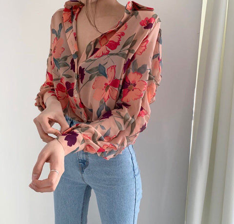 LANA - Bluse mit Blumenmuster