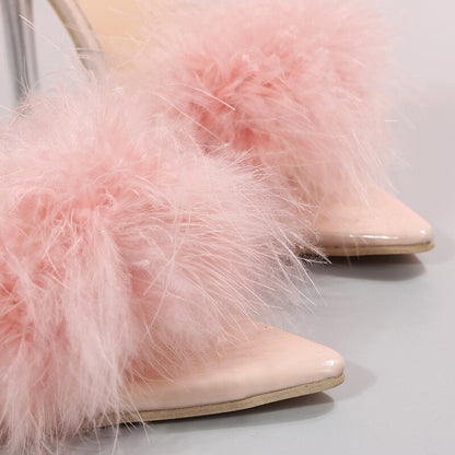 HALLEY - Elegance Feather Heels