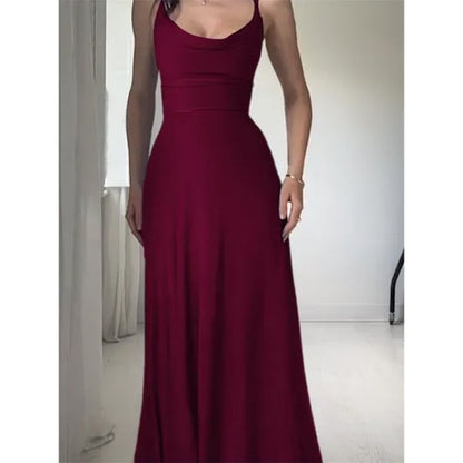 Anby - Elegantes, drapiertes langes Kleid