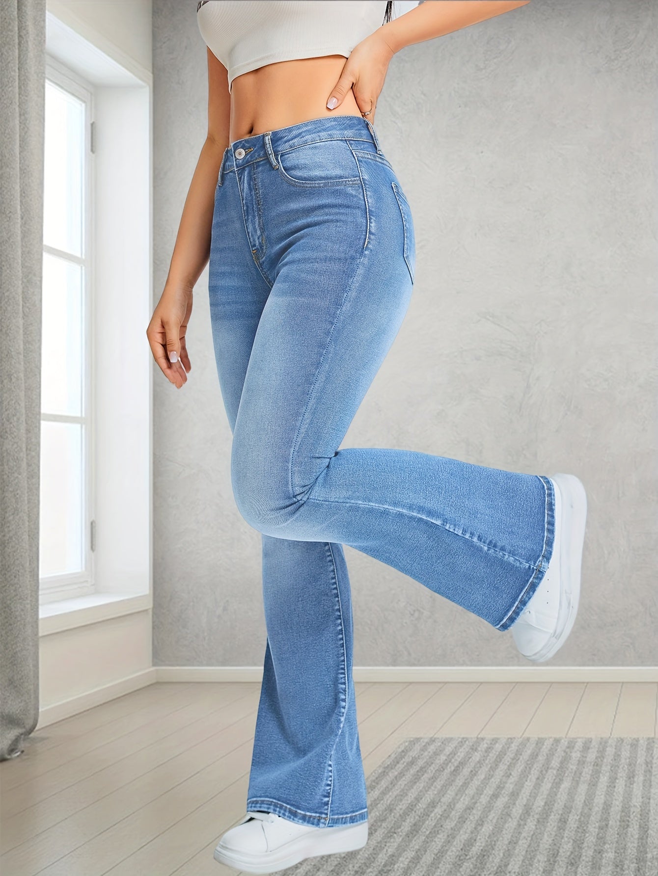 Marigold - Lässige Bootcut Jeans mit hoher Taille