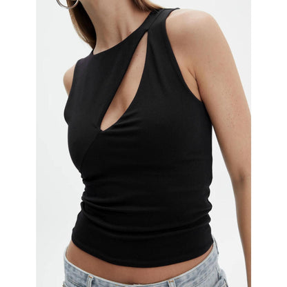 Lorea - Summer Chic Sleeveless Cut Out Knit Top for Women