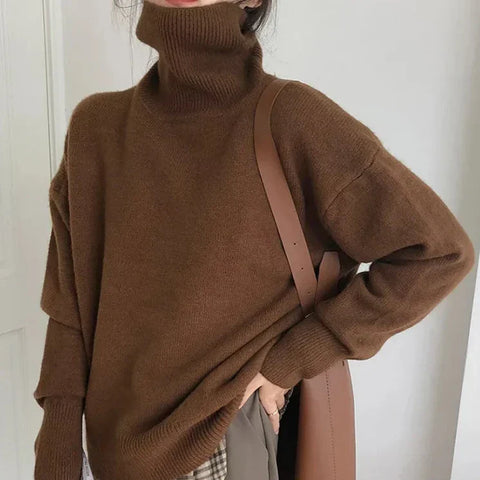Brielle - Rollkragenpullover im Stil eines gesteppten Pullovers