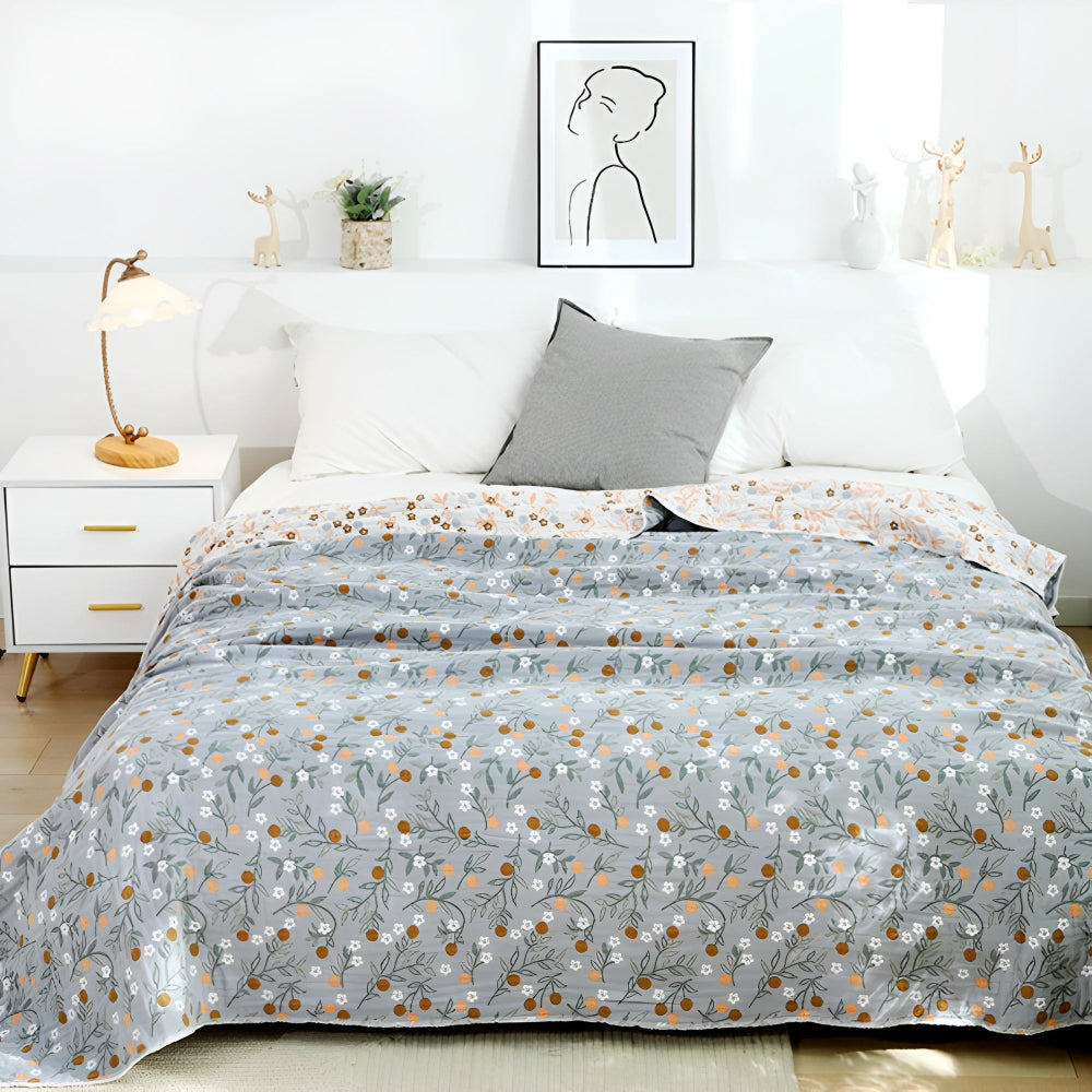 Beidseitig verwendbare Baumwollsteppdecke