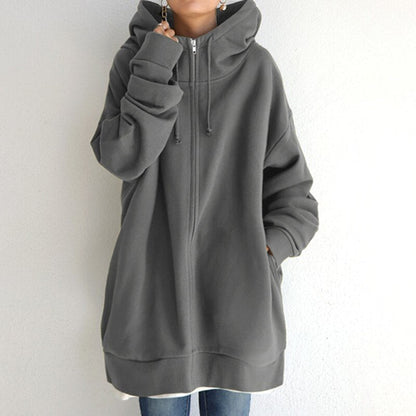 CASSANDRA - Kuscheliger Winter Pullover Hoodie in Übergröße