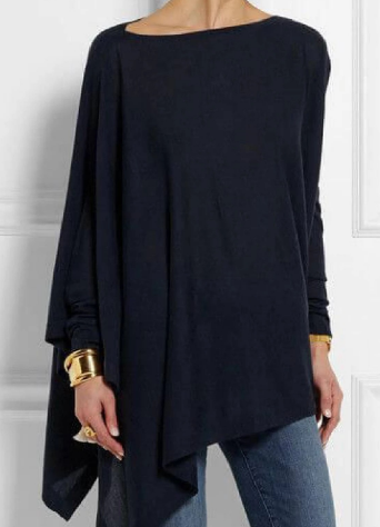 Mery - Modischer Poncho mit Asymmetrie