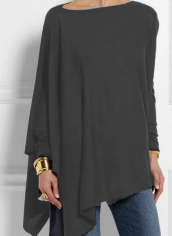 Mery - Modischer Poncho mit Asymmetrie